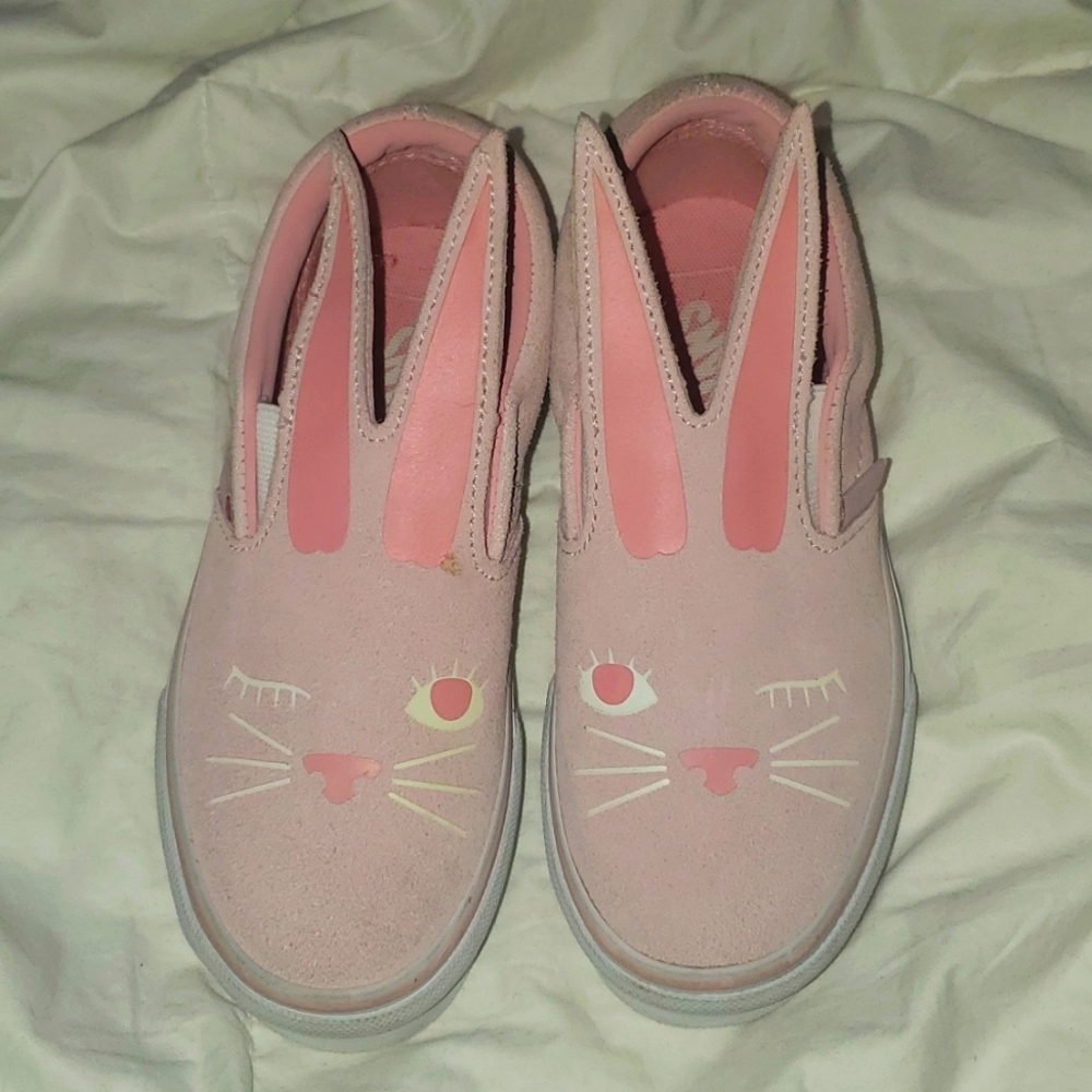 Pink Bunny slip on Vans size 13